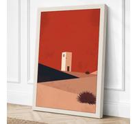 Desert Solitude Minimalist Canvas Wall Art Print 30x20 Inch (76 x 51 cm)