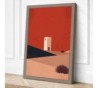 Desert Solitude Minimalist Canvas Wall Art Print 36x24 Inch (91 x 61 cm)