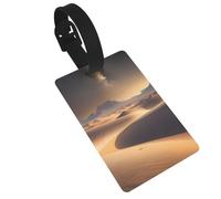 Desert Stars PVC Luggage Tag for Suitcases, Durable Travel ID Label with Name Card Removable Strap for Bags, 1 Pack