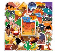 Desert Stickers 50 Pcs Waterproof Kawaii Landscape Sticker for Skateboard Water Bottle Laptop Luggage Helmet Computer Car Motorcycle,Cute Funny Desert Adventure Stickers for Teens Adults