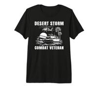 Desert Storm Veterans Day M1 Abrams AH-64 Apache Gulf War Premium T-Shirt