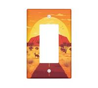 Desert Sunrise Light Switch Cover Plates/Outlet Covers, Vibrant Red Rock Landscape Wall Accents, Thermoplastic Wall Plates, Standard Size Single Rocker
