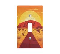 Desert Sunrise Light Switch Cover Plates/Outlet Covers, Vibrant Red Rock Landscape Wall Accents, Thermoplastic Wall Plates, Standard Size Single Toggle