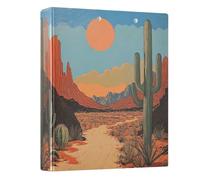 Desert Sunset 3 Ring Binders 1.5 Inch Clear View Three Ring Binders Versatile Binder Fits 200 Sheets 1 Pack