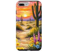 Desert Sunset Cactus Wildflower Arizona Landscape Art Case for iPhone 7 Plus/8 Plus