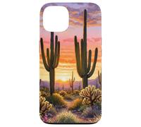 Desert Sunset Case Cactus Wildflower Arizona Landscape Art Case for iPhone 13