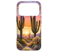 Desert Sunset Case Cactus Wildflower Arizona Landscape Art Case for iPhone 17 Pro