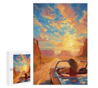 Desert Sunset Drive Puzzle 1000 Teile Schwer Puzzle Spielzeug Lernspiel Impossible Herausforderungsspielzeug Für Erwachsene Kinder 1000 PCS