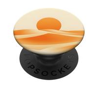 Desert Sunset Sahara Minimal Landscape Abstract Dunes Design PopSockets Adhesive PopGrip