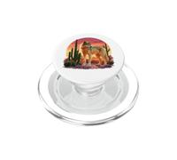 Desert Sunset Wolf PopSockets PopGrip for MagSafe