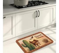 Desert Themed Kitchen Mats for Floor, Rustic Western Style Cushioned Comfort Washable Decor Rugs for Kitchen Sinks Laundryroom 20x31 Inch
