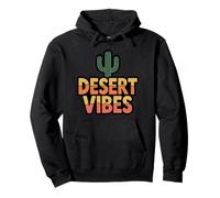 Desert Vibes Cactus Graphic, Southwestern Sunset Mood Pullover Hoodie