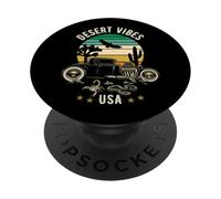 Desert Vibes Southwest USA Hotrod Retro Style Design PopSockets Adhesive PopGrip