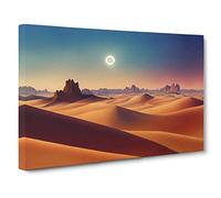 Desert View Vol.4 Canvas Print | Gallery Wrapped 30mm Frame Wall Art | 30x20 inches | Ready to Hang | Contemporary Landscape Picture | Living Room Bedroom Lounge Office