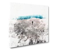 Desert Walker Watercolour Canvas Print | Gallery Wrapped 30mm Frame Wall Art | 20x20 inches | Ready to Hang | Modern Landscape Picture | Living Room Bedroom Lounge Office