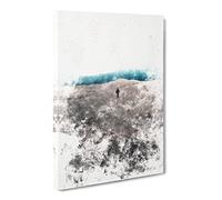 Desert Walker Watercolour Canvas Print | Gallery Wrapped 30mm Frame Wall Art | 24x16 inches | Ready to Hang | Modern Landscape Picture | Living Room Bedroom Lounge Office