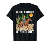 Desert Western Retro Vintage Cowboy Buck Around and Find Out T-Shirt