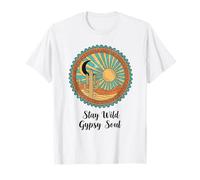 Desert Wild Cactus Sun and Moon Boho Gypsy Art T-Shirt