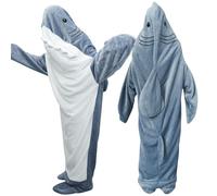 Deserthome Shark Blanket Onesie, Super Soft Comfortable Warm Shark Costume for Cosplay, Blue, XL