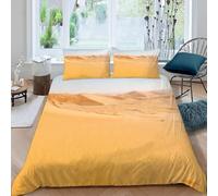 Deserts Super King Duvet Cover Sets Yellow Pattern Bedding Set 3D Print Quilt Cover 260x220 cm Soft Microfiber Lightweight with Zipper Closure and 2 Pillowcases e-2220