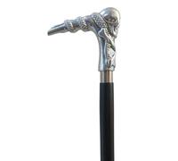 Desginer Skull Style Head Handle Victorian Black Wooden Walking Stick Cane for Men Women & Seniors with Decorative Brass Handle Lightweight & Durable Cane Elegant & Unique Gift