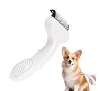 Deshedder Brush for Dogs - Gentle Slicker Grooming Comb Cleaning Tool with Soft Pens Modern Design | Pet Grooming Accessories for All Breeds, Bathing, Dematting, Puppies, Kittens, Zuh
