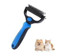 Deshedding Brush for Dogs, Shedding Dematting Comb Double Sided Undercoat Rake Matted Fur Remover Dog Cat Hair Brush for Pet Grooming Removing Loose Undercoat, Knots, Mats