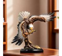 DESHINTKE Simulated Eagle Resin Ornaments Statue, Colorful Eagle Sculpture Modern Home Office Figurine Decor (Simulation)
