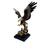 DESHINTKE Simulated Eagle Resin Statue, Large Soaring Eagle Modern Home Office Figurine Decor
