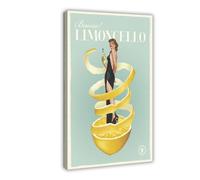 DESHVA BUONO! Limoncello - Lemon, Retro Poster Canvas Poster Wall Art Decor Print Picture Paintings for Living Room Bedroom Decoration Frame-style 12x18inch(30x45cm)