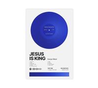 DESHVA Jesus Is King - Music Album Poster Canvas Poster Wall Art Decor Print Picture Paintings for Living Room Bedroom Decoration Unframe-style 12x18inch(30x45cm)
