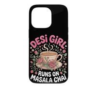 Desi Girl Runs on Masala Chai Tea Indian Case for iPhone 13 Pro