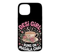 Desi Girl Runs on Masala Chai Tea Indian Case for iPhone 15