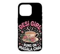 Desi Girl Runs on Masala Chai Tea Indian Case for iPhone 16 Pro