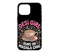 Desi Girl Runs on Masala Chai Tea Indian Case for iPhone 16 Pro Max