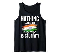 Desi Hindu Gujarat Indian Flag India My Wife is Gujarati Tank Top