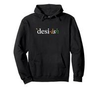Desi·ish Minimalist Indian Pride Typography Design Pullover Hoodie