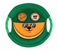 Desi Pups PawSaala Dosa Frisbee Dog Toy, 2-in-1 Rope Tug & Flying Disc for Indoor Fetch, Durable Interactive Dog Toy for Dogs (Large)