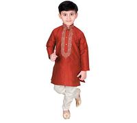 Desi Sarees Boys Kurta Pajama Salwar Kameez Bollywood Theme 957 (10 Maroon)