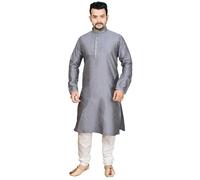 Desi Sarees Mens Jago Pre-Wedding Party Kurta Pajama Shalwar Kameez 1909 (40, Grey)