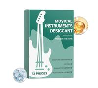 Desiccant Packs for Guitars - Twelve Count Instrument Dry Absorber Set, Humidity Control Aid | Reliable Storage Protection for Piano Bass Ukulele Violin Case Cabinet