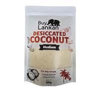 Desiccated Coconut Medium 500g Sri Lankan - High Fat - High Fiber - Natural Dried Coconut for Baking, Cooking, and Topping Desserts, Vegan & Gluten-Free