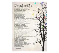 Desiderata Canvas Print - The Complete Poem by Max Ehrmann for Wall Decor, Positive Affirmation Art(Framed,16x24inch(40x60cm))