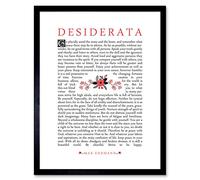 Wee Blue Coo Desiderata Ehrman Floral Art Print Framed Poster Wall Decor 12x16 inch