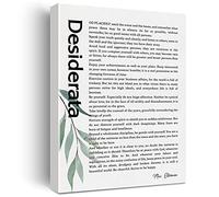 Desiderata Literature Quote Canvas Wall Art Motivational Canvas Print Artwork Positive Canvas Painting Office Home Wall Decor Framed Gift 12x15 Inch