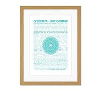 Desiderata Mandala Ehrmann Typography Large Art Print Poster Wall Decor 18x24 inch Supplied Ready To Hang With Included Mount Brackets