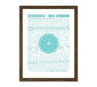 Desiderata Mandala Ehrmann Typography Large Framed Art Print Poster Wall Decor 18x24 inch