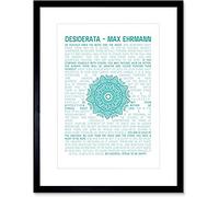 Desiderata Mandala Ehrmann Typography Wall Art Print