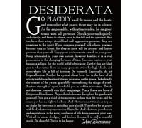 Desiderata Poem Desiderata Print Desiderata Poster Poetry Wall Art Graduation Gift Graduation Poem Student Poem Gift by Max Erhmann 1927 (30cmx 40cm, Black)