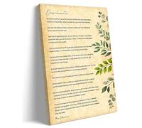 Desiderata Poem Framed Wall Art Motivational Poster Book Quotes Wall Art Retro Canvas Inspirational Picture Decorations Framed (12x18 inch)